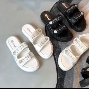 Alf&diy Sandal Rajut Import Wanita Slop Kekinian 2025 Sendal Cewek Platfoam Terbaru