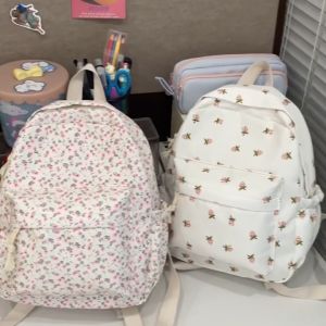 Mismi Quincy Bag Tas Ransel Wanita Flower Korea School Medium Backpack Perempuan Stylish - 42Q