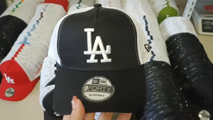 New Era New La NY Hat Black And White Black Yankees Dodgers Baseball Caps
