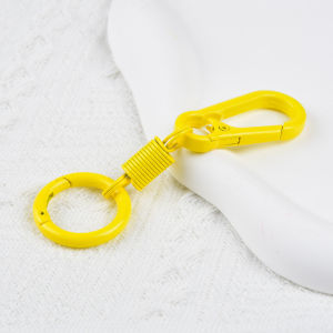 Colorful Spring Keychain Travel Hat Storage Bag Hook Double Opening Zinc Alloy Creative Gift Practical Traveling Essential