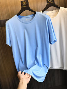 Finn Pure Color เสื้อยืดผู้ชายแขนสั้น Gao รองรับผ้าแห้งเร็วคอกลมเสื้อยืดกีฬากลางแจ้งสําหรับ All Seasons