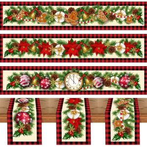 VIKAMA Christmas Table Runner Decorations Atmospheric Christmas Table Flag Christmas Christmas Gifts New Year Decorations