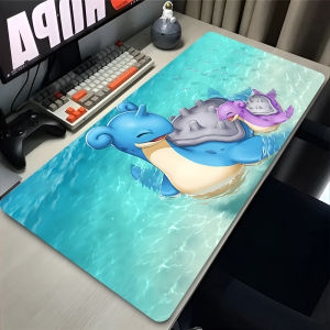 Bandai | Mouse Pad Large Gaming Accessories Lock Edge Rubber Keyboard Mouse Mat Laptop PC Gamer Desk Mat P-pokemon Lapras Mousepad
