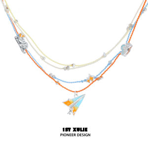 1ST XULIE | Một Chuỗi Đeo Cổ Đôi Lớp Đơn Giản Cao Cấp
