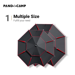 Payung Lipat Besar Memancing Outdoor Foldable Big Umbrella Fishing Camping Beach Picnic UV Sun Shade