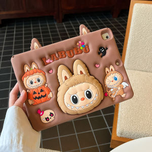 Silicone Protective Case for Samsung Galaxy Tab A8/A9+ 8.7 Inch Tablet with Pen Slot Anti-Fall Cartoon Design X210 X200 T220