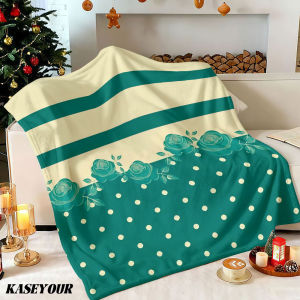 Beast Kingdom | Polka Dot Roses Winter Summer Flannel Blanket Throw Fleece Soft Fuzzy Plush Cozy Fleece Blankets for Sofa Ideal Gifts