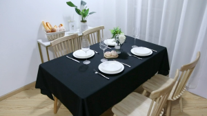 MILVIDAS Solid Color Square Vinyl Tablecloth Waterproof And Wipeable Oilcloth Soft And Non-Slip Suitable For Parties And Home Dining Tables (90×140CM)