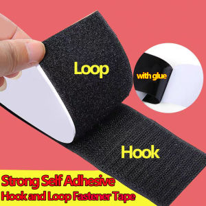 Self Adhesive Hook and Loop Tape Sticky Back 20/25/30/50mm Heavy Duty Strong Removable Strips for Home Car Office DIY Crafts