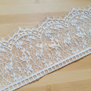 Retro Lace Trim Sleepwear Wedding Dress Skirt Decorative Hollow Single Side 11cm Width 3m Length Ivory Color Eye-Lash Style