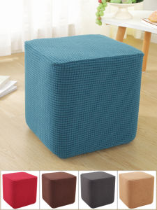 Square Elastic Full Wrap Dustproof Chair Cover Cushion Protector Modern Simple Style Home Public Place Restaurant Bench Cover