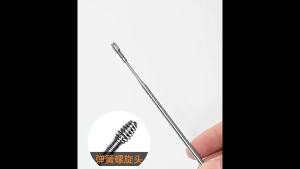 ZEO 6pcs/set Portable Stainless Steel Ear Cleaning Brush Wax Remover Curette Ear Cleaner