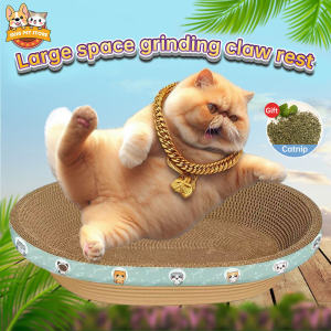 Cat Scratcher Oval Durable Scratch Resistant And Debris Free Large Cat Scratch Board Cat Toy