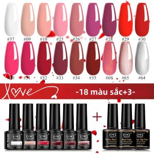 Bộ Sơn Móng Tay VOKY 7ML Với Lớp Nền Và Lớp Phủ Bóng Chất Lượng Chuyên Nghiệp Màu Sắc Tươi Sáng Dành Cho Làm Móng Chuyên Nghiệp