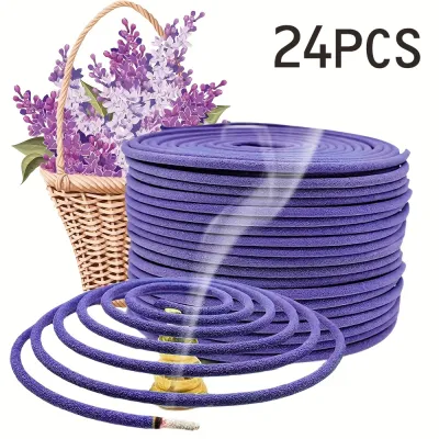 Lemongrass Lavender Essential Oil Coils Aromatherapy For Meditation Yoga Outdoor Poolside Patio Porch Deck Camping Long Burning