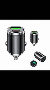 Bộ Sạc Xe Hơi Mini 100W Đa Năng QC3.0 PD Sạc Nhanh 12-24V Cho iPhone Xiaomi Samsung Huawei Có Vòng Kéo Cho Tất Cả Các Mẫu Xe