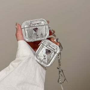 Rose Flower Airpods4 Protective Case Active Noise Reduction Wireless Bluetooth Earphone Cover for Apple Airpods3 And Pro2