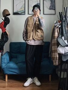 เสื้อนอกเสื้อนอกแขนกุดเสื้อนอก เสื้อกั๊กผู้ชาย แคมป์ปิ้ง แขนกุด มีซิปหน้า เดินป่า เที่ยวเขา