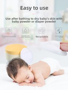 Portable Baby Powder Box Sponge Infant Special Newborn Child Heat Rash Powder Sponge Box Subpackage Box Empty Box for Travel
