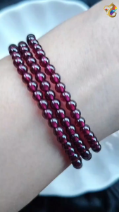 Premium / Collection Grade Tanzania Umbalite Purple Garnet 3 Rounds Bracelet