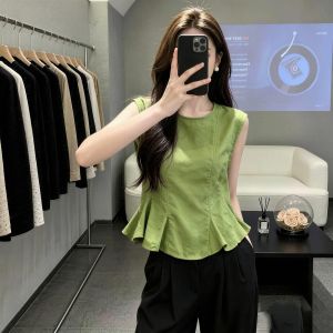 SHUAIYUE | Áo Thun Eo Dập Ly Ngang Vai Thanh Lịch