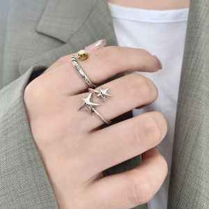 Fashionable Starfish Open Ring Womens Ring Stackable Design Luxury Feelings Daily Wear Adjustable Size Korean Style Ring