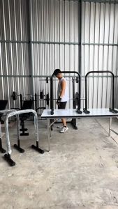 OML BD1 บาร์คู่ตั้งพื้น บาร์ดิฟ เหล็กคาร์บอน100% บริหารร่างกาย บาร์ออกกำลังกาย รับน้ำหนักได้เยอะ แข็งแรง รับประกันคืนเงิน