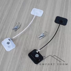 Fridge Lock with Keys Cabinet Lock Black Refrigerator Lock