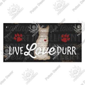 Putuo Decor Cat Wooden Sign Pet Tag Cat Accessorise Lovely Friendship Animal Sign Hanging Plaques for Crafts Home Decoration