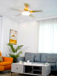 42 Inch Ceilings Fan With Lights Modern 3 colors Dimming/Remote Control/6-Speed/Silent Center Pendant Light With Fan