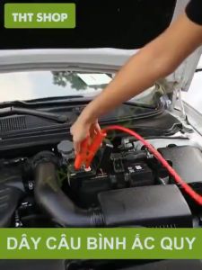 Dây Câu Bình Ắc Quy Lõi Đồng To 2000A 4 mét Dây Kích bình acquy cứu hộ cắm sạc khởi động ắc quy oto