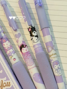 4Pcs Erasable Gel Pen Set Retractable Erasable Pens Clicker 0.5mm Cute Ballpen with Eraser for Kids Drawing Writing