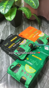 LDECO Premium Tofu Cat Litter 2kg 100% Natural Plant-Based Pasir Kucing Tahu Flushable Fast Clumping Dust Free Odor Control Biodegradable Cat Sand