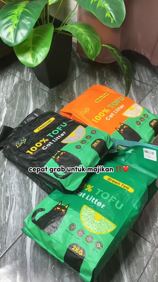LDECO Premium Tofu Cat Litter 2kg 100% Natural Plant-Based Pasir Kucing Tahu Flushable Fast Clumping Dust Free Odor Control Biodegradable Cat Sand