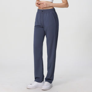 American Style Loose Fitness Pants Womens Spring Autumn Yoga Running Pants Breathable Quick Dry Moisture Wicking Sports Trousers