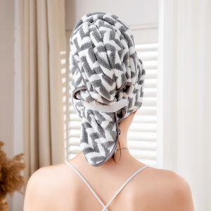 Dry Hair Towel Quick Drying Hair Cap Absorbent Large Size Hair Wrap Turban Soft Microfiber Hair Towel Wrap with Elastic Band