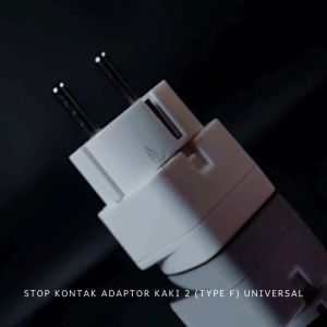 STEKER ADAPTER KONVERTER UNIVERSAL USA UK AU TIPE A B C F G I KAKI 2 STOP KONTAK COLOKAN LISTRIK