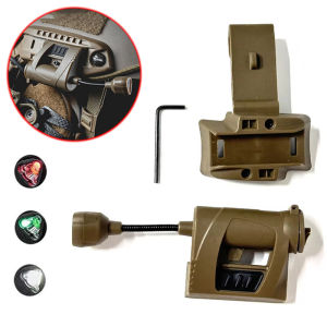 ใหม่หมวกกันน็อคยุทธวิธี 3 โหมดไฟฉาย LED กลางแจ้งแสงกลางคืนสําหรับเลเซอร์ล่าสัตว์ทหารขี่จักรยานตกปลาหมวกกันน็อคโคมไฟ