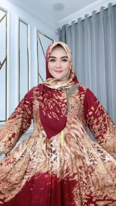 Gamis Wanita Hijab Sharma MARSEM MarunSembur STANDART dan JUMBO Katun Rayon Resleting Depan Ld 110-120 Pb 138