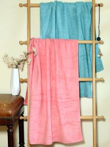 Khăn Tắm Cotton Nguyên Chất Dài Nhung Thấm Hút Thấm Hút Ẩm Thoáng Khí Thoải Mái Cho Người Lớn Màu Trơn Không Kháng Khuẩn