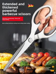 TINGLING | Commercial & Home Kitchen Scissors Stainless Steel Long Food Shears