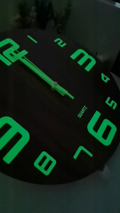 12 inches luminous wooden wall clock glow in the dark aesthetic wood silent wall clock creative digital modern wall clock