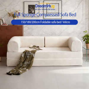 DreamHug Vacuumed Comfy Rest Sofa Bed Dual Purpose Foldable Sofa Bed with Handrail Sofa Set Applicable to Living Room Small Living Room Sizes 0.75/1.5/1.8/2M Velcro with FREEBIE