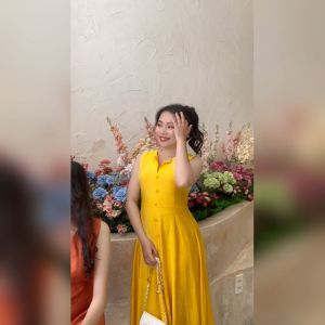 Đầm dáng midi xòe dây kéo tôn dáng thanh lịch - UT92