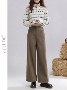 YOUXIANG | Quần Áo Len Cách Nhiệt Phong Cách Retro
