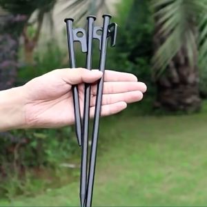 สมอบก(1แพ็ค10ชิ้น) สมอบกเหล็กหล่อ สมอบกเต็นท์ tent pegs 20cm/30cm แค้มป์ปิ้ง รุ่นใหม่ หัวแข็งแรงกว่าเดิม เหล็ก สมอบกเต็นท์ การตั้งแคมป์ สมอบก หนา10มม. สินค้าพร้อมจัดส่ง
