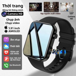 Đồng Hồ Thông Minh Mới 2026 Dành Cho Nam Và Nữ Với Camera Gọi Video HD Theo Dõi Sức Khỏe Chống Nước Theo Dõi Thể Dục Gọi Bluetooth Đồng Hồ Thể Thao