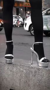 Giày hoa hậu catwalk đế đúp gót nhọn cao 15cm thiết kế màu trơn thanh lịch dễ phối đồ | ALEX & SARA - AL433