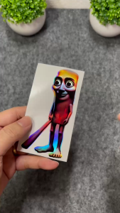 STIKER HOLOGRAM TUNG TUNG TUNG SAHUR UKURAN 9X3