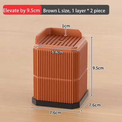 Adjustable-Height Square Furniture Risers: High Load-Bearing Triple Anti-Slip Ideal For Sofa Table And Chair Leg Protection